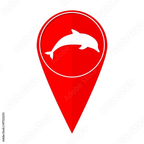 Map pointer dolphin
