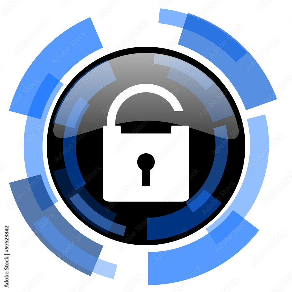 padlock black blue glossy web icon padlock black blue glossy web icon
