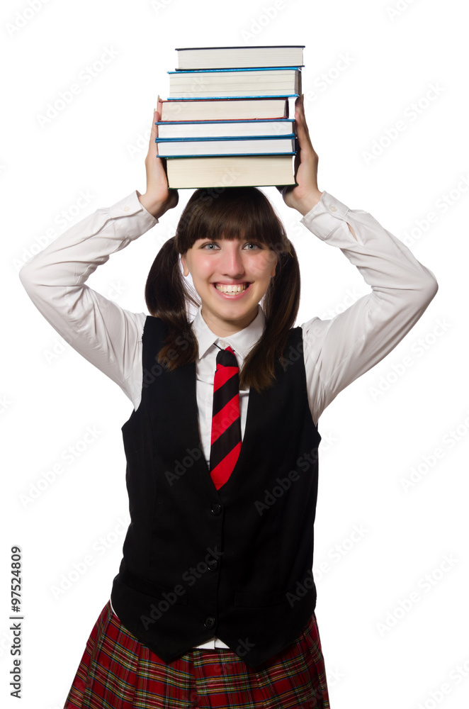 Funny nerd student isolated on white Funny nerd student isolated on white