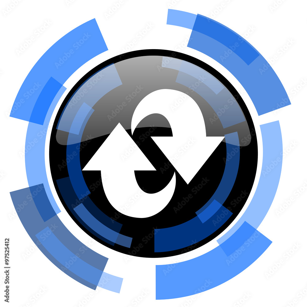 rotation black blue glossy web icon rotation black blue glossy web icon