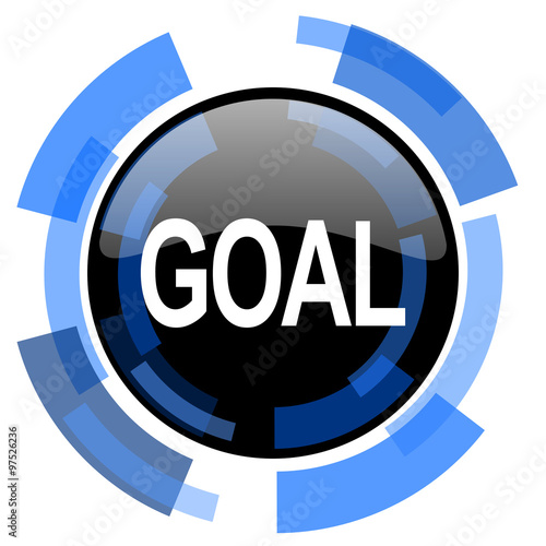 goal black blue glossy web icon