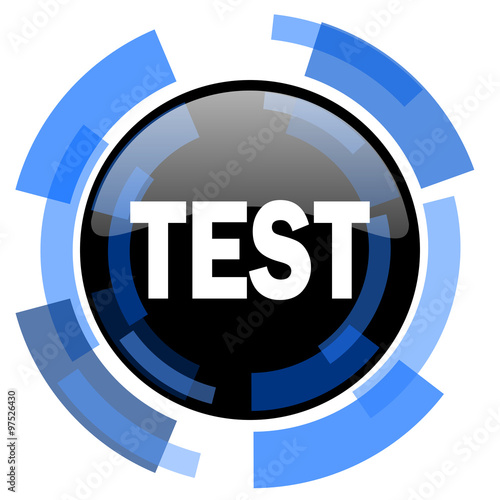 test black blue glossy web icon