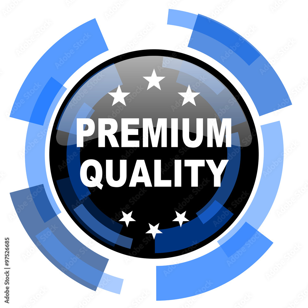 premium quality black blue glossy web icon