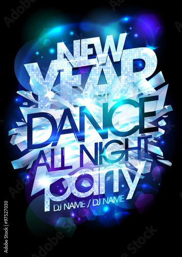 New year party icy design.