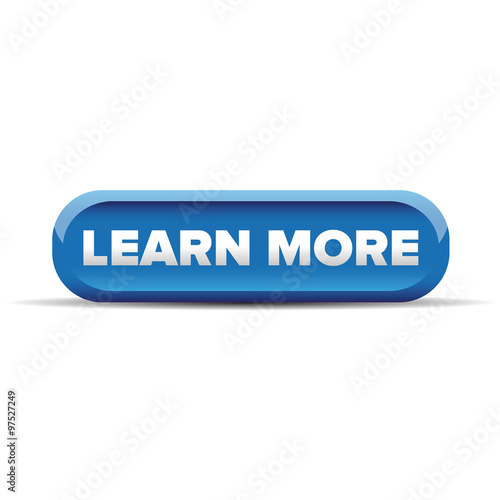 Learn more blue button vector
