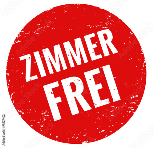 Zimmer frei Stempel rot