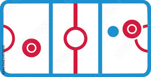 Air hockey table with mallets