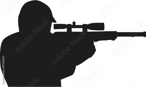 Man playing airsoft