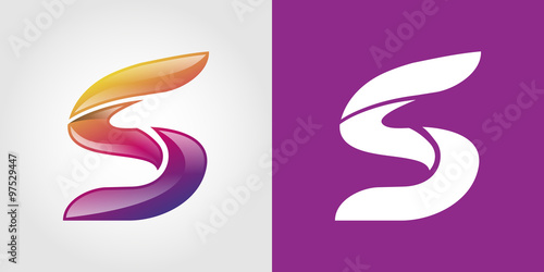 S Letter Colorful Tech Logo