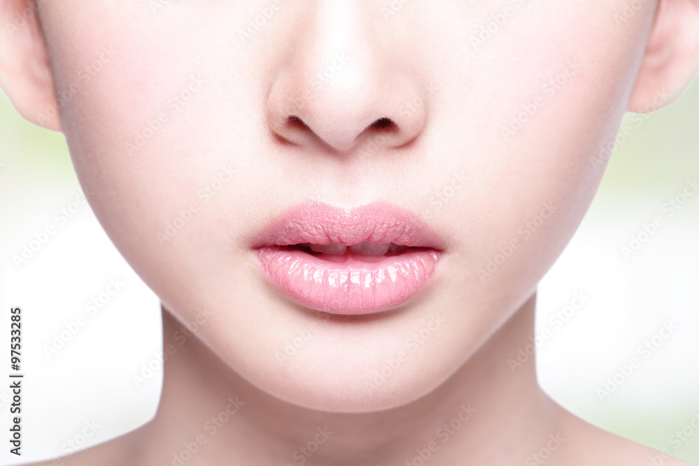 Obraz premium Beautiful woman lips closeup