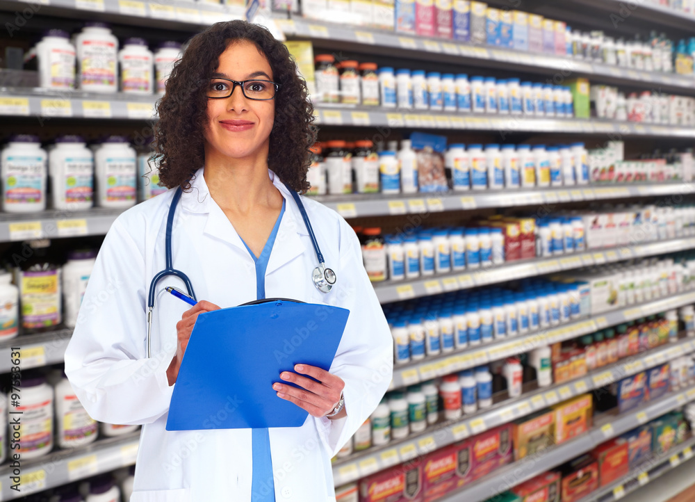 Doctor pharmacist woman.