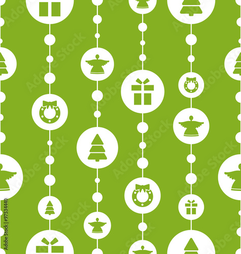  Christmas Seamless Pattern with Traditional Elements