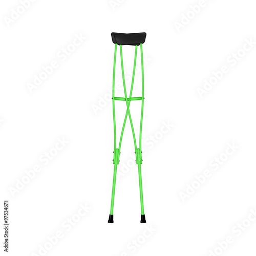 Retro crutches in green design