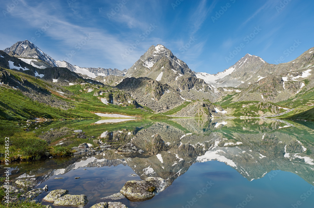 Fototapeta premium Beautiful summer landscape, Altai mountains Russia.