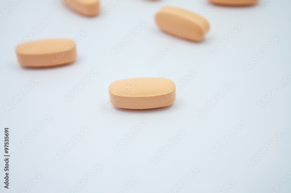 pills isolated on white background pills isolated on white background