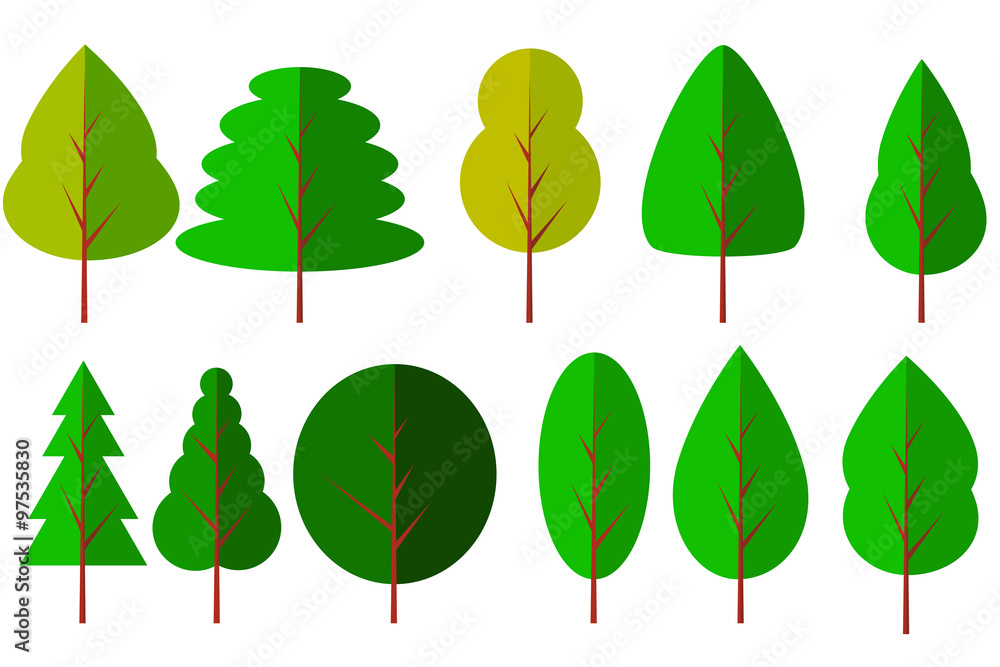 Flat icon of trees
Flat icon of trees