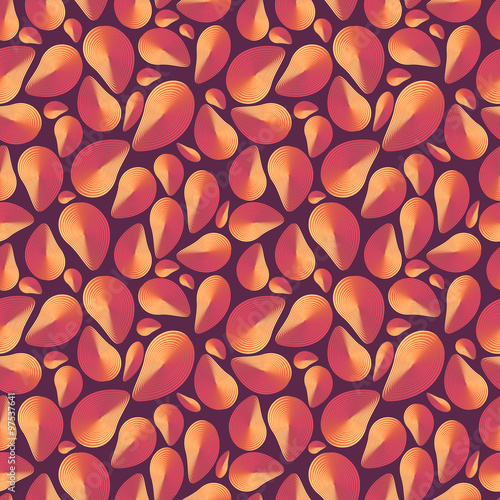 Modern waves floral abstract background