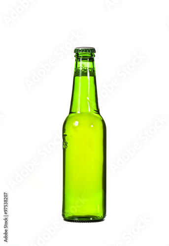 Bottle of beer on white background