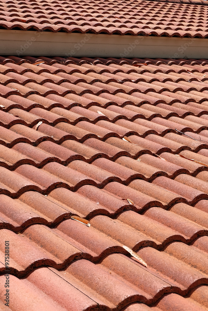 brown tile roof weathered on building residential brown tile roof weathered on building residential