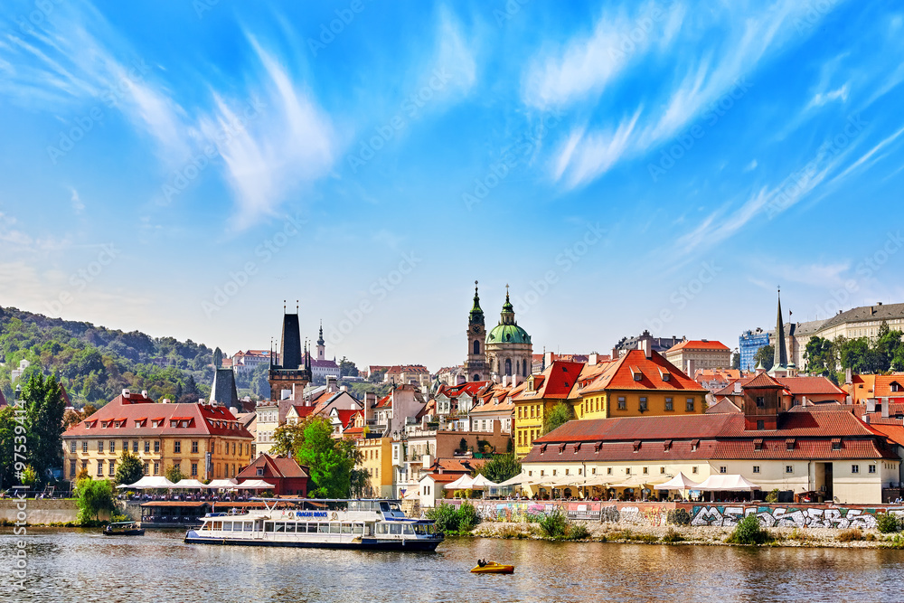 PRAGUE,CZECH REPUBLIC- SEPTEMBER 13, 2015: View of Prague Lesser