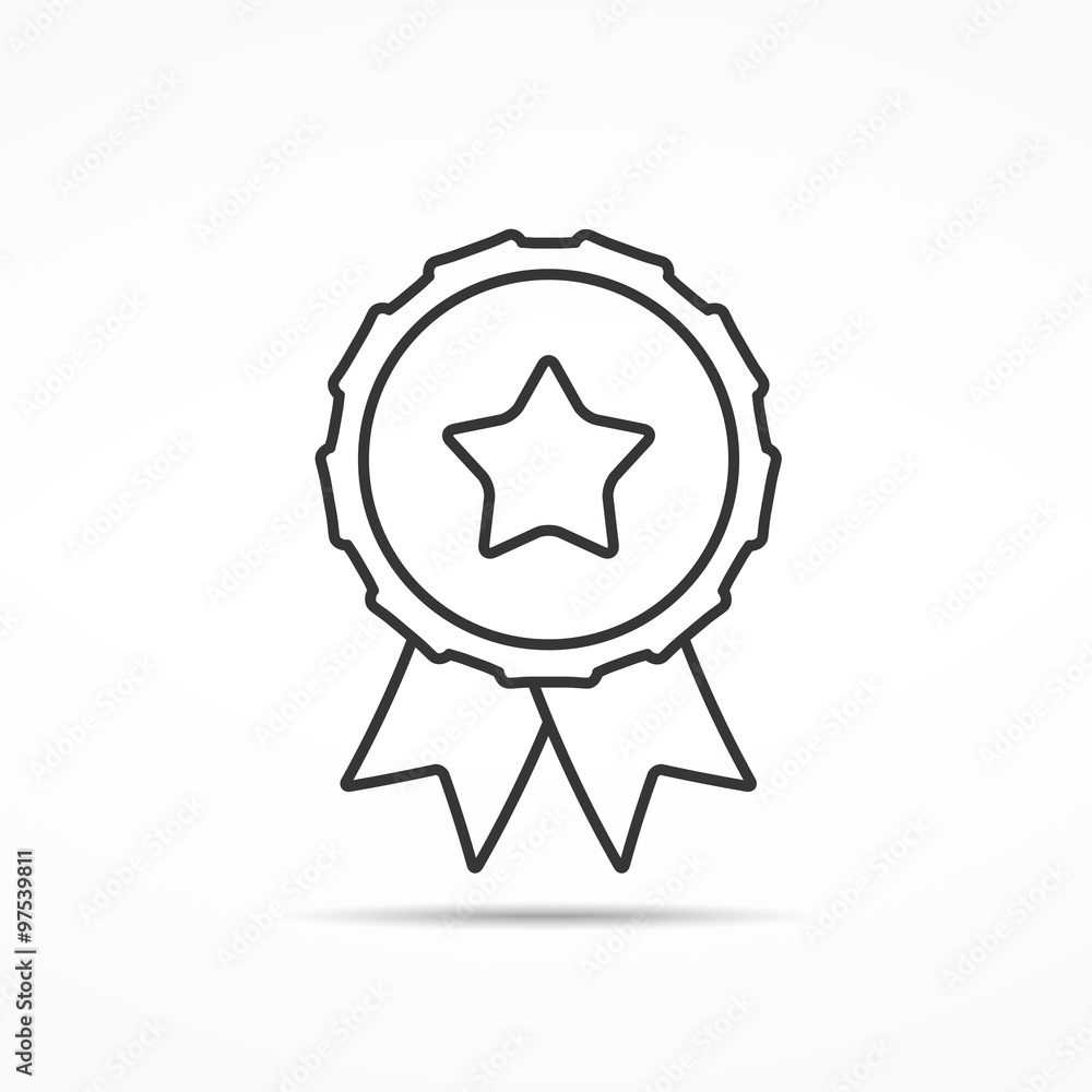 Fototapeta premium Medal Line Icon
