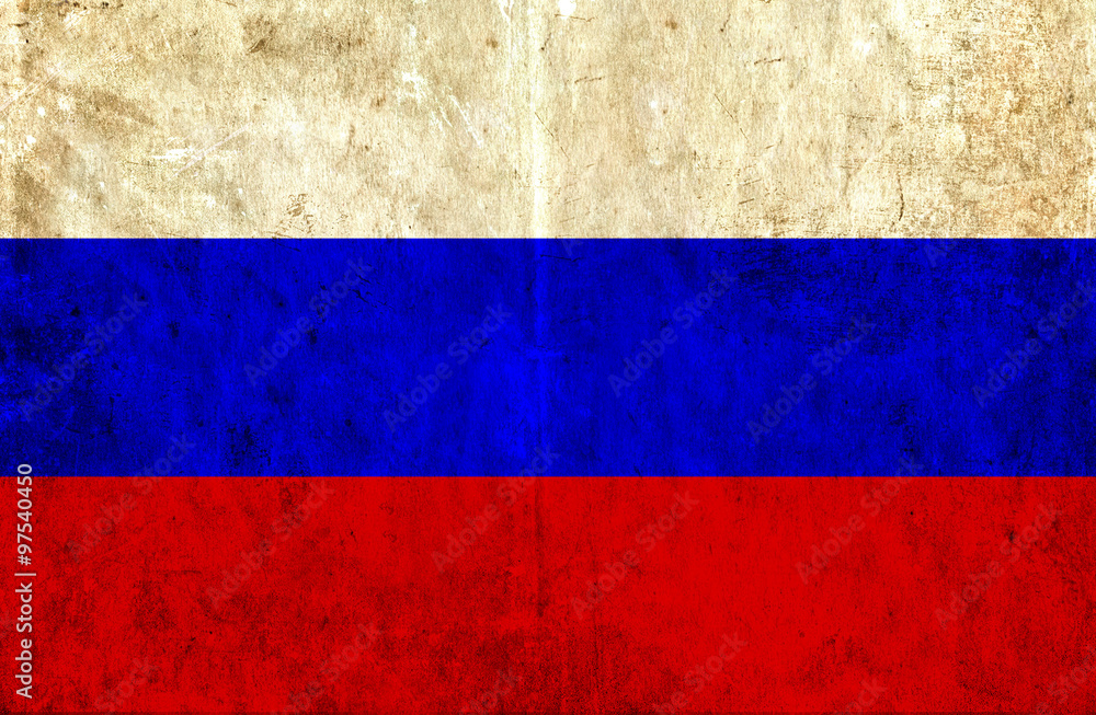 Grungy paper flag of Russia Grungy paper flag of Russia