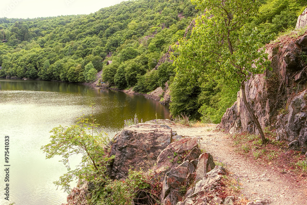 Small path along the river Small path along the river
