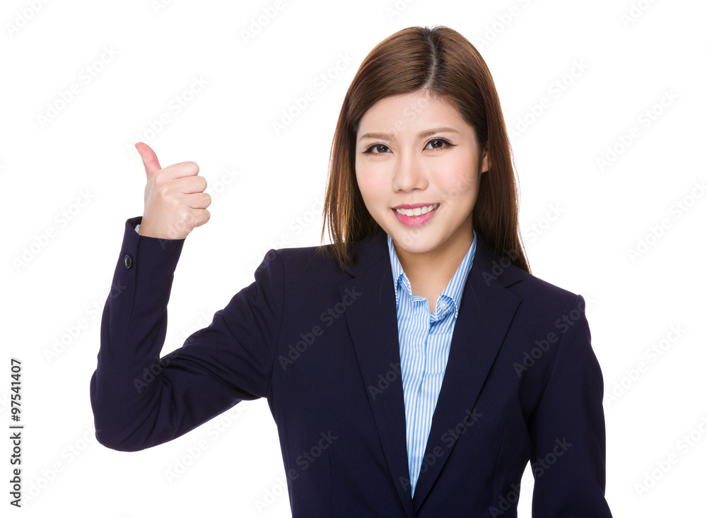 Asian Young Businesswoman with thumb up gesture Asian Young Businesswoman with thumb up gesture