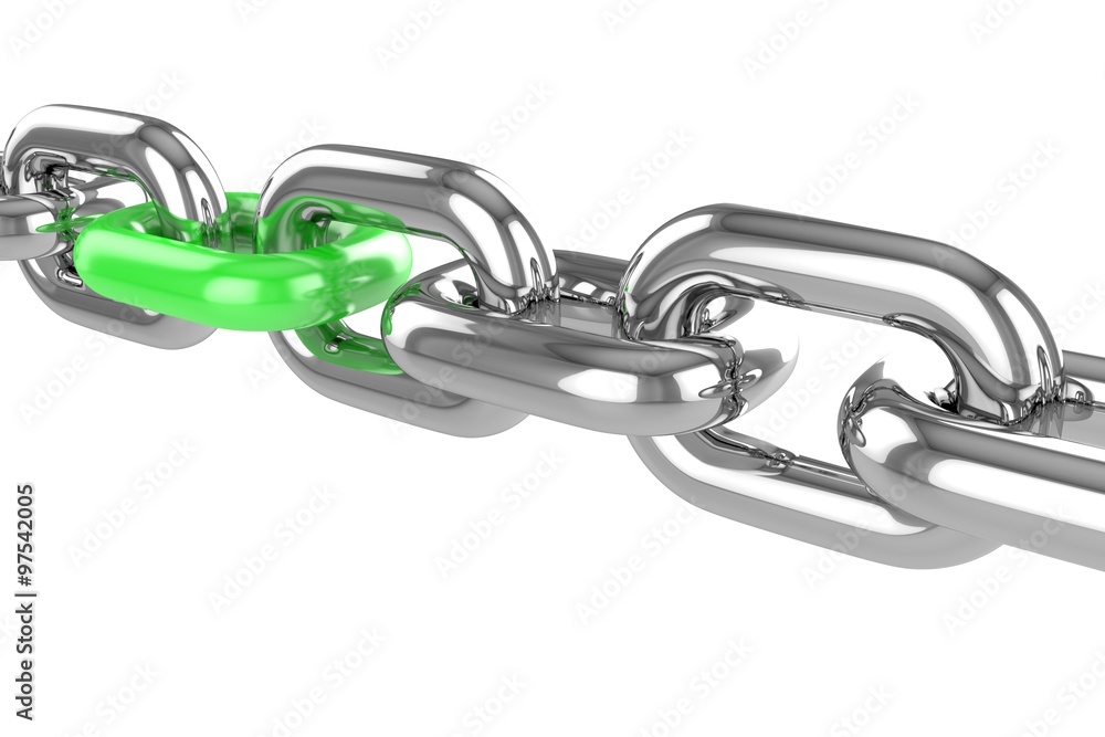 Obraz premium render stainless steel chain
