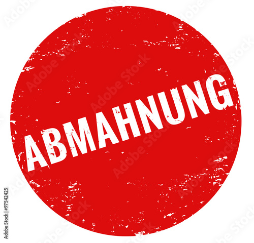 Abmahnung Stempel rot grunge