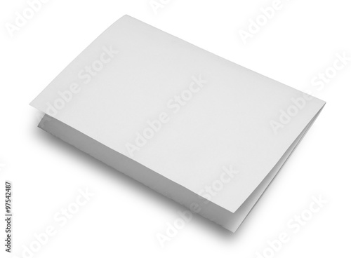 blank white paper on white background