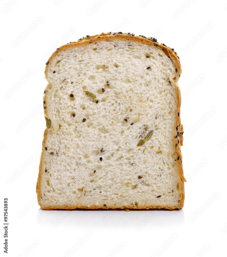 wholegrain rye bread with bran and seeds, healthy eating