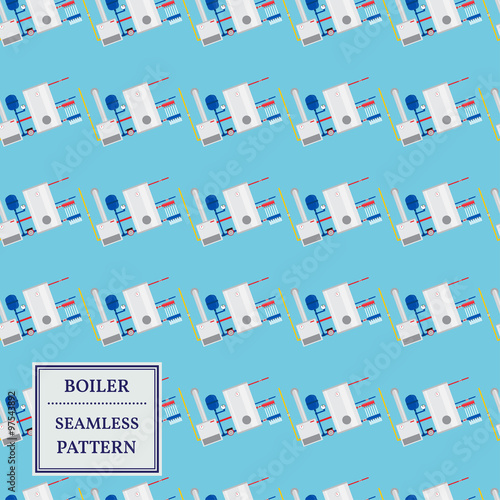 Boiler seamless pattern design. Vector.