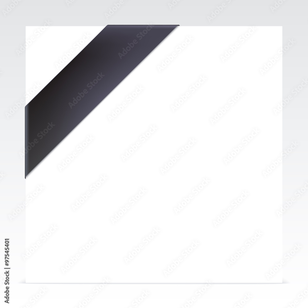 Black mourning corner ribbon Black mourning corner ribbon