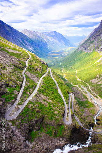The view from the height of the trollstigen