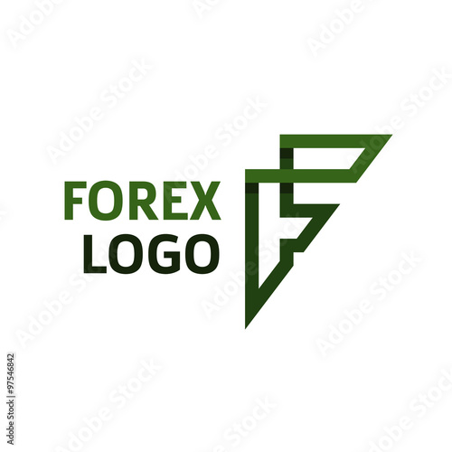 Abstract logo for forex f letter,companies trending flat style