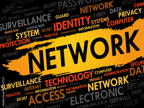 NETWORK word cloud, business concept