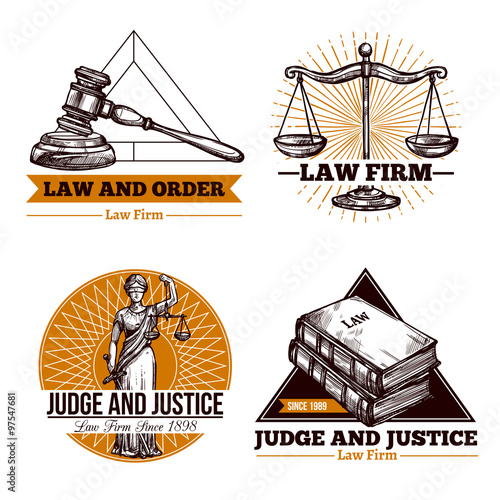 Legal Firm And Office Logo Set