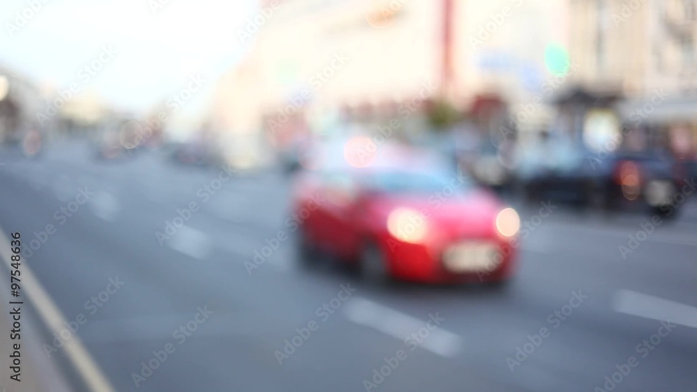 blurred video traffic on the city during the day blurred video traffic on the city during the day