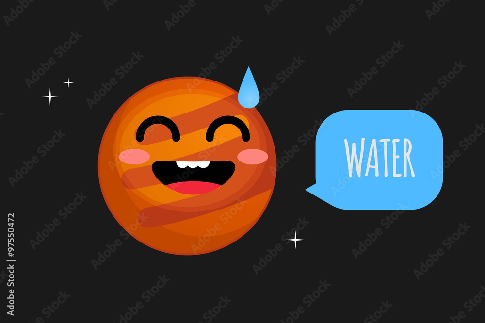 Naklejka premium Mars vector illustration