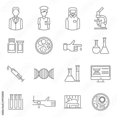 Microbiology Symbol with White Background