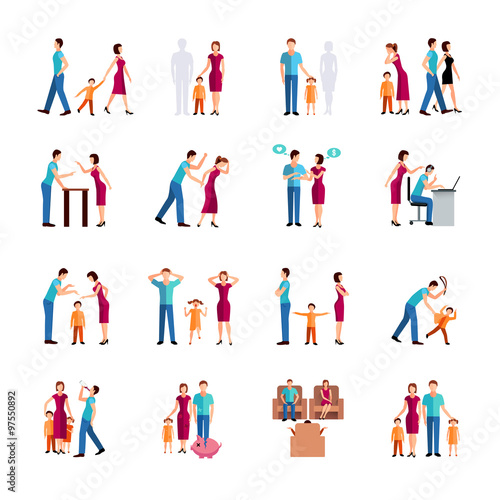 Family Problems Icons