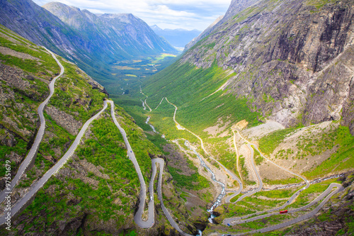 The view from the height of the trollstigen photo