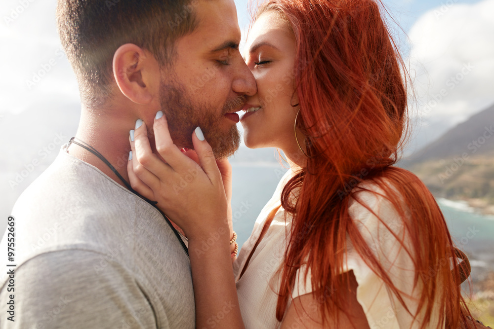 Naklejka premium Couple enjoying their love