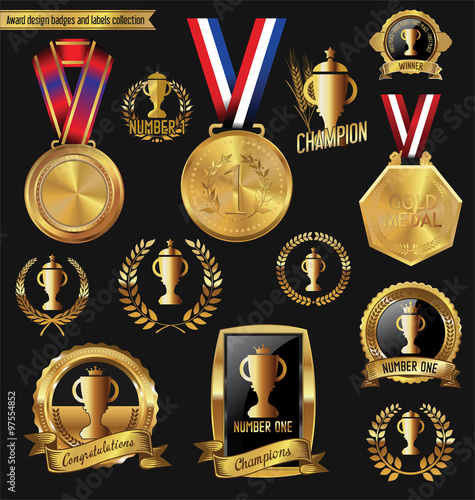 Award design badges and labels collection
