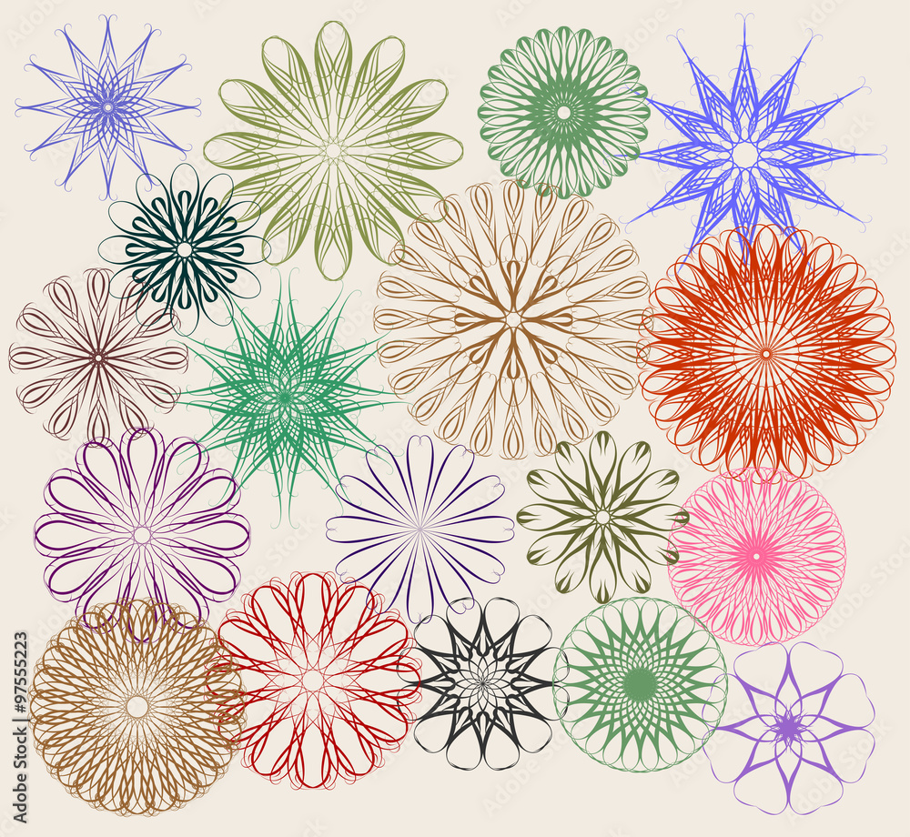 Decorative floral ornament in East style. Decorative floral ornament in East style.