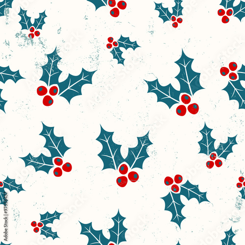 Holly Seamless Pattern