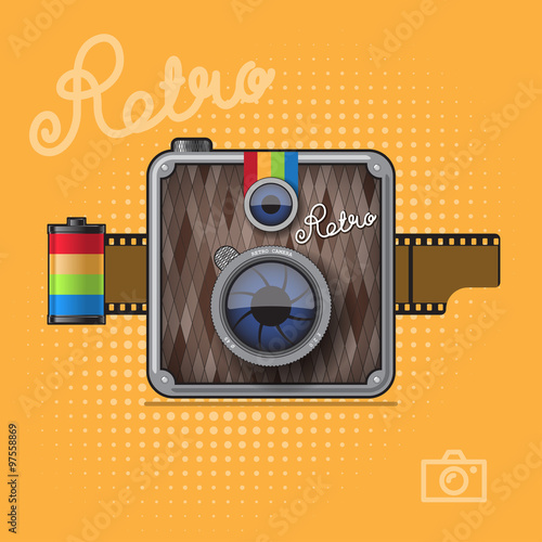 Hipster Retro Photo Camera