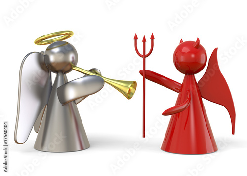 Foto Angel and Devil - Coscience Concept