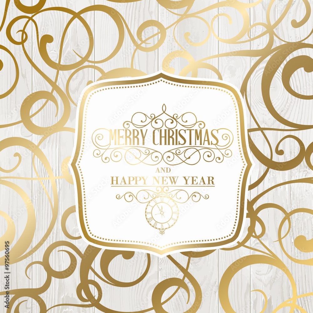 The happy new year card. The happy new year card.